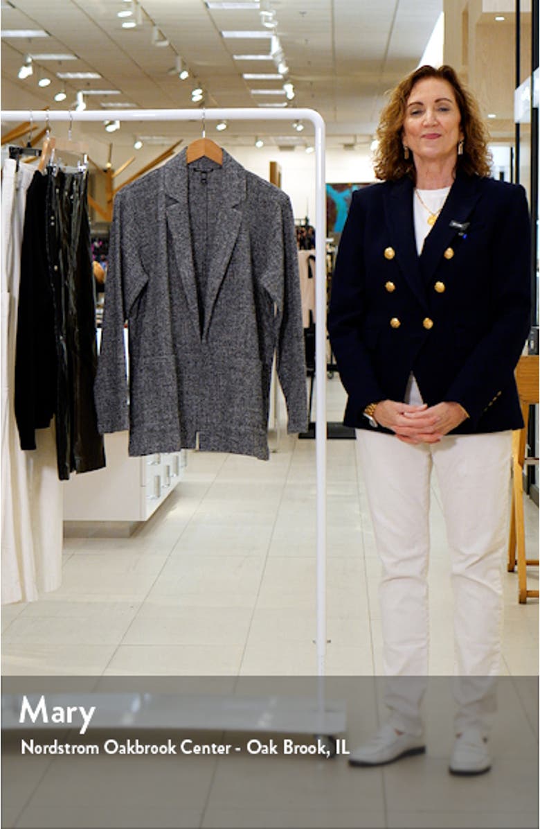 Stretch Organic Cotton Longline Blazer, sales video thumbnail