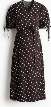 H&M Mama Puff-sleeved Wrap Dress