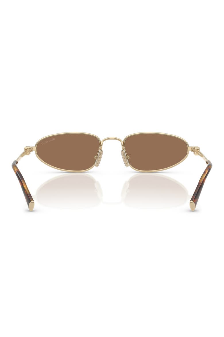 52mm Irregular Sunglasses, Alternate, color, PALE GOLD / DARK BROWN