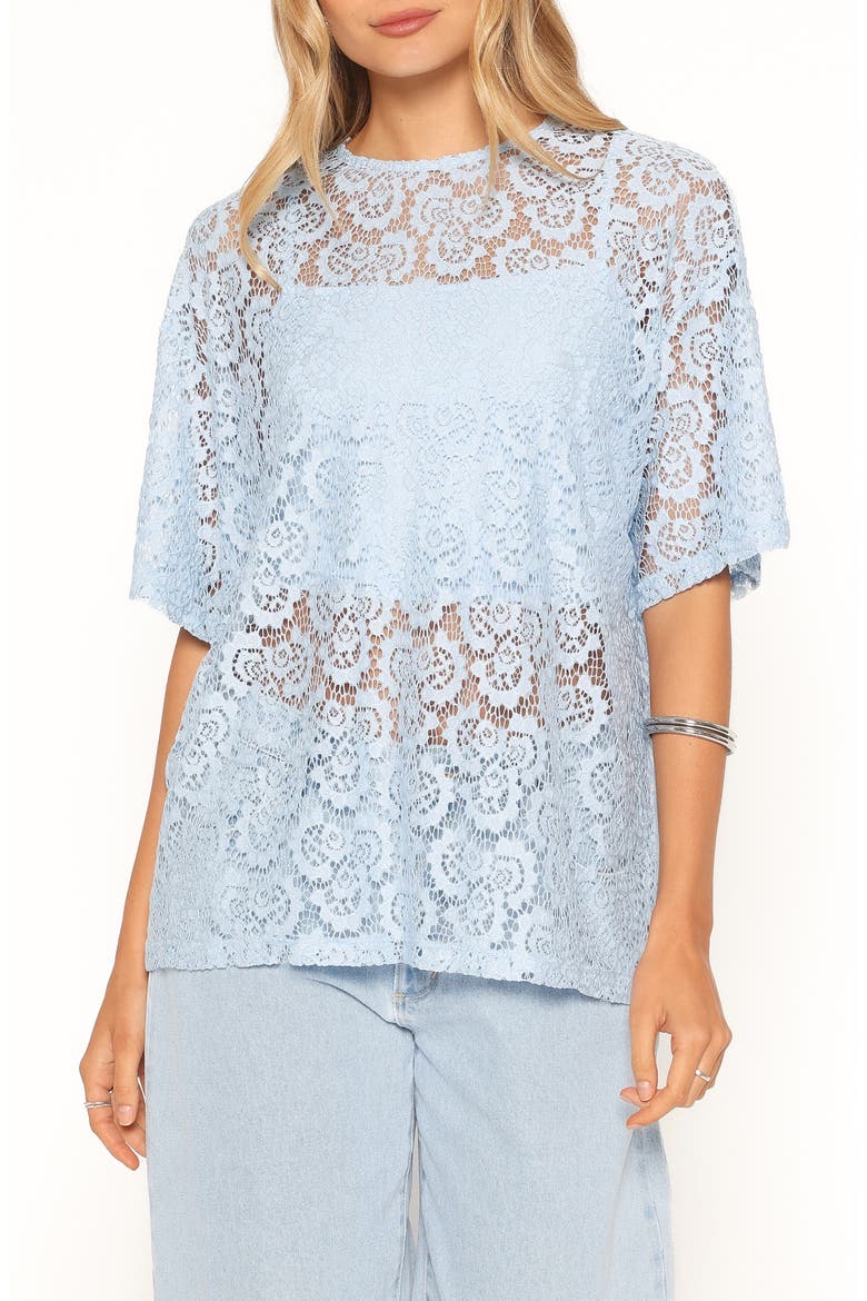 Tia Lace Top, Main, color, LIGHT BLUE