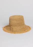 Hat Attack Packable Raffia Bucket Hat