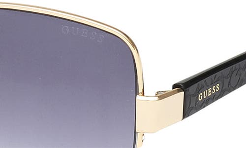 Guess 59mm Gradient Butterfly Sunglasses