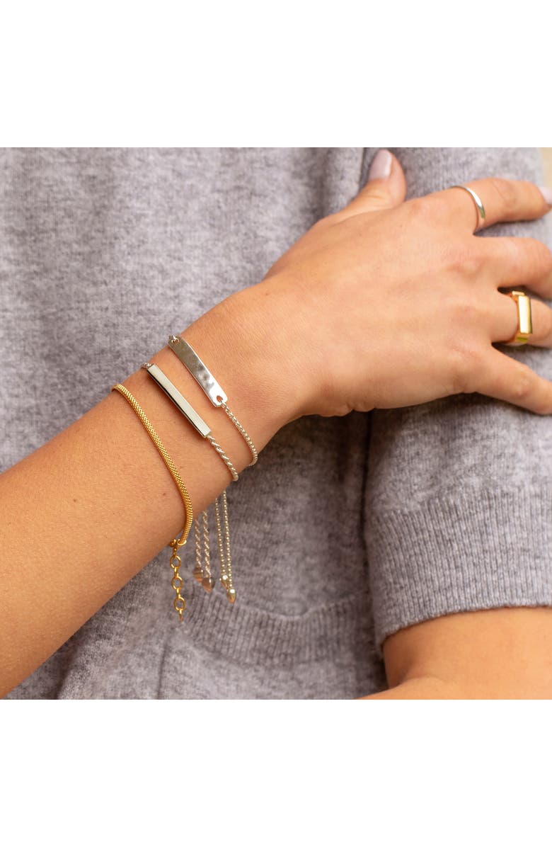 Monica Vinader Mini Havana Friendship Chain Bracelet, Alternate, color, Silver