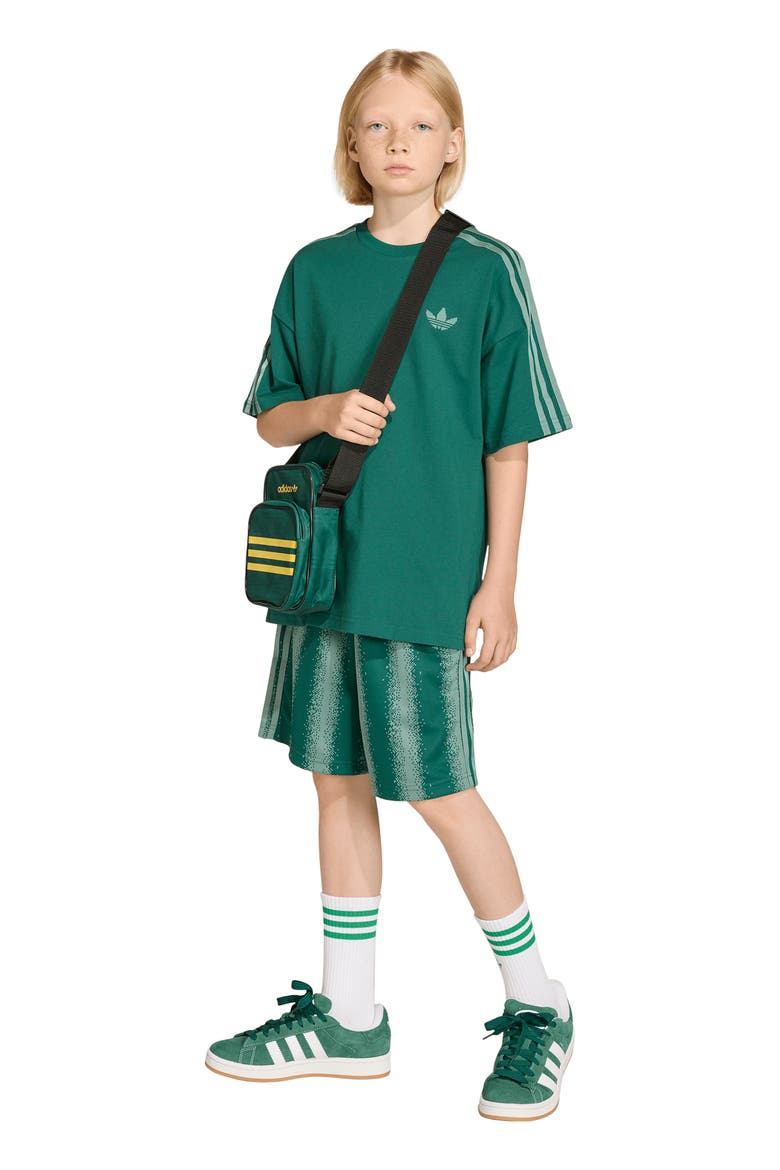Kids' Minecraft 3-Stripes Graphic T-Shirt, Alternate, color, COLLEGIATE GREEN