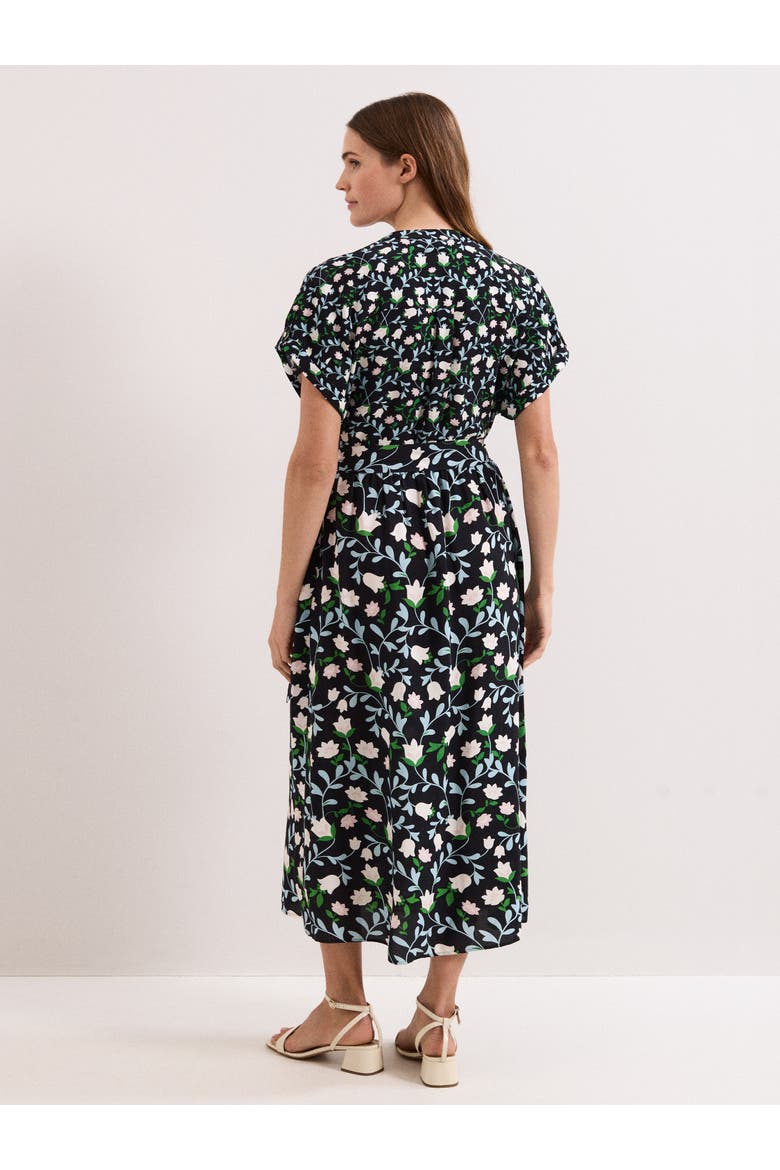 Luisa Floral Dress, Alternate, color, Black Multi