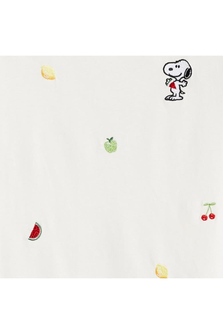 Cotton Snoopy Fruit T-Shirt, Alternate, color, Cream