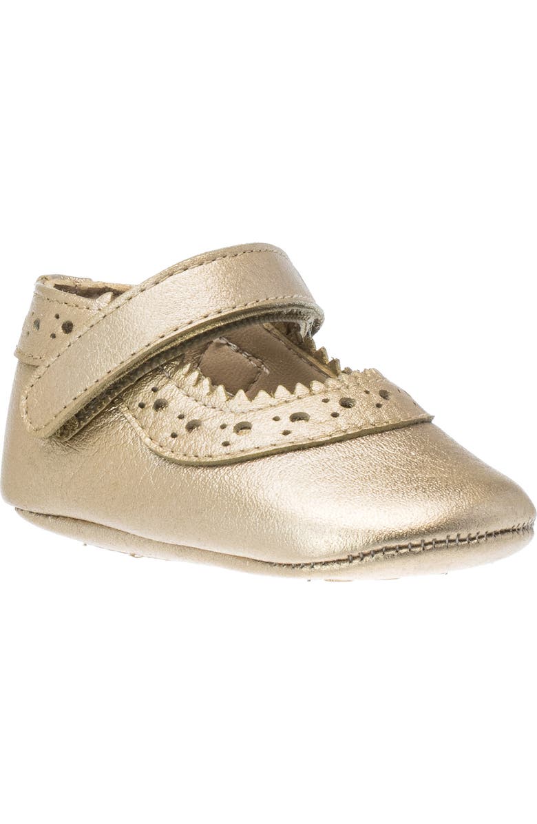 Elephantito Mellie Mary Jane Crib Shoe, Main, color, Gold