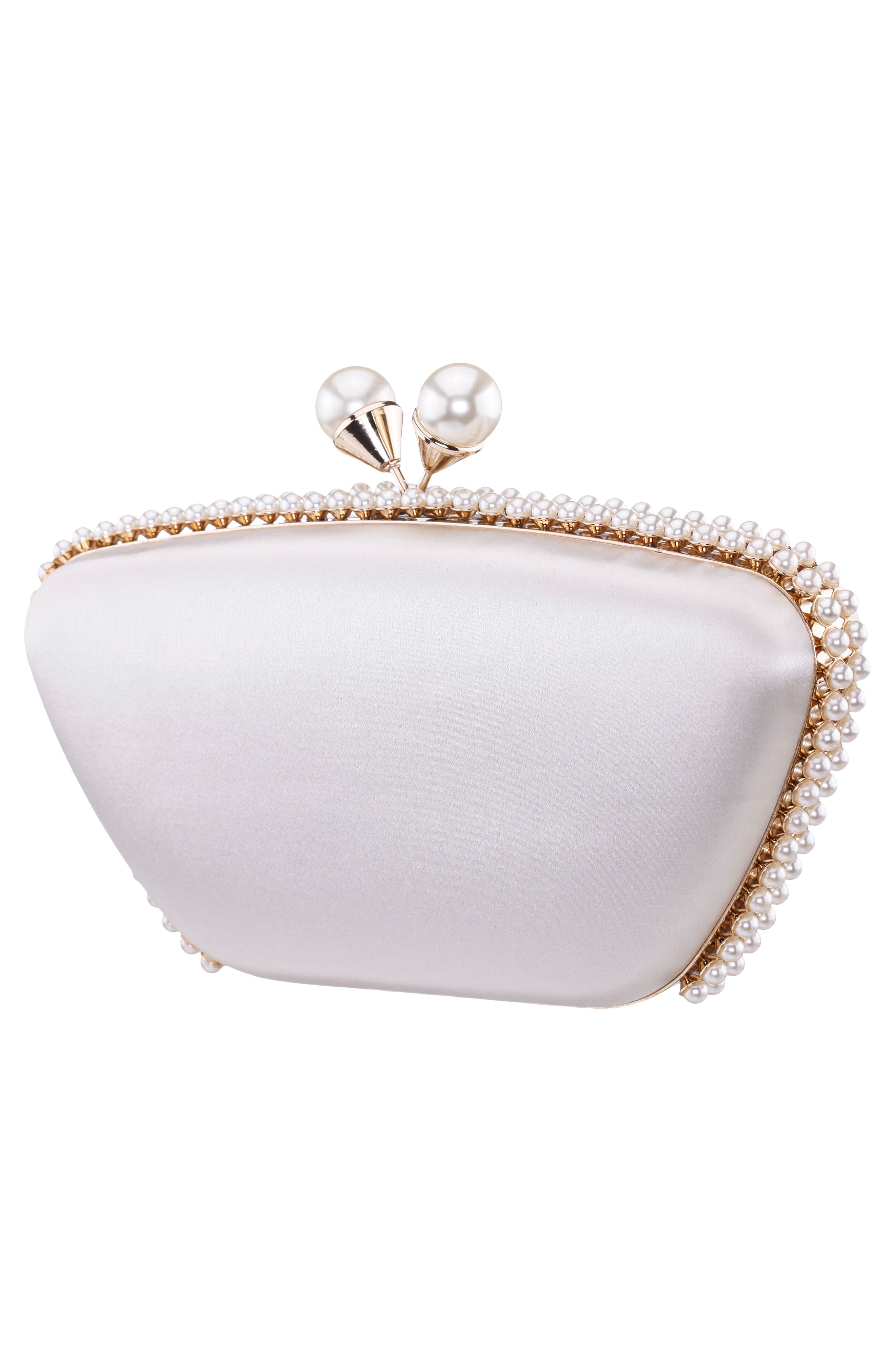 Goddess Frame Clutch, Alternate, color, IVORY