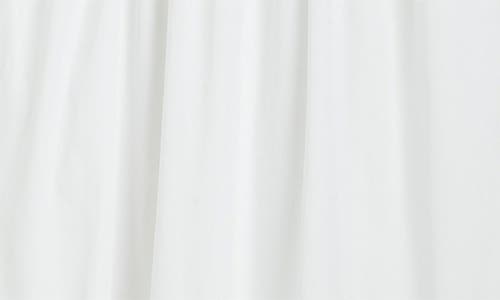 Shop Madewell Smocked Waist Cotton Poplin Midi Skirt In White