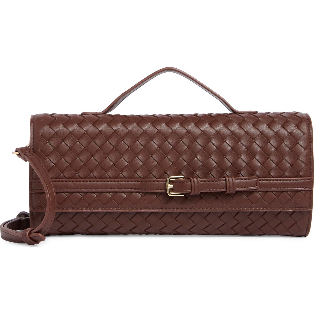 Urban Expressions Handbags Woven Convertible Clutch In Brown