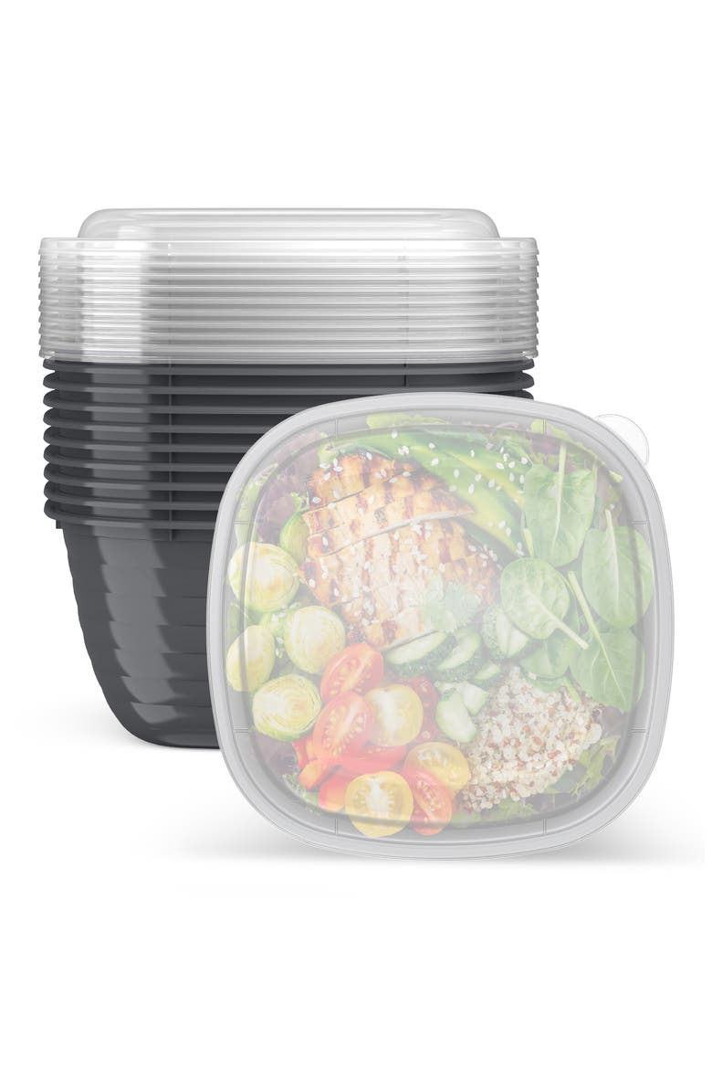 Prep 1-Compartment Meal Prep Containers - Graphite, Alternate, color, GRAPHITE