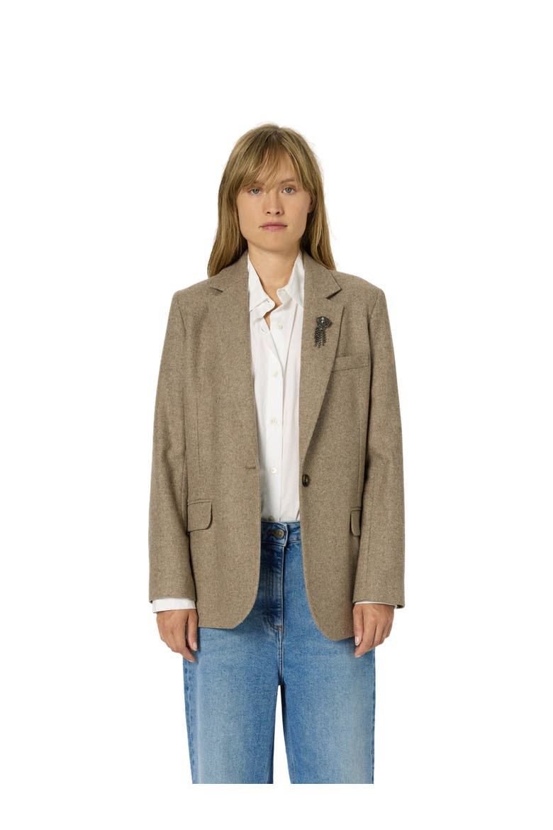 Nellys Herringbone Straight Jacket, Main, color, String