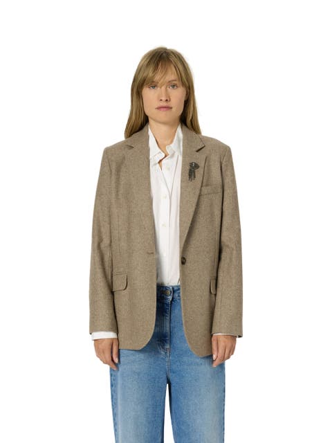 Nellys Herringbone Straight Jacket