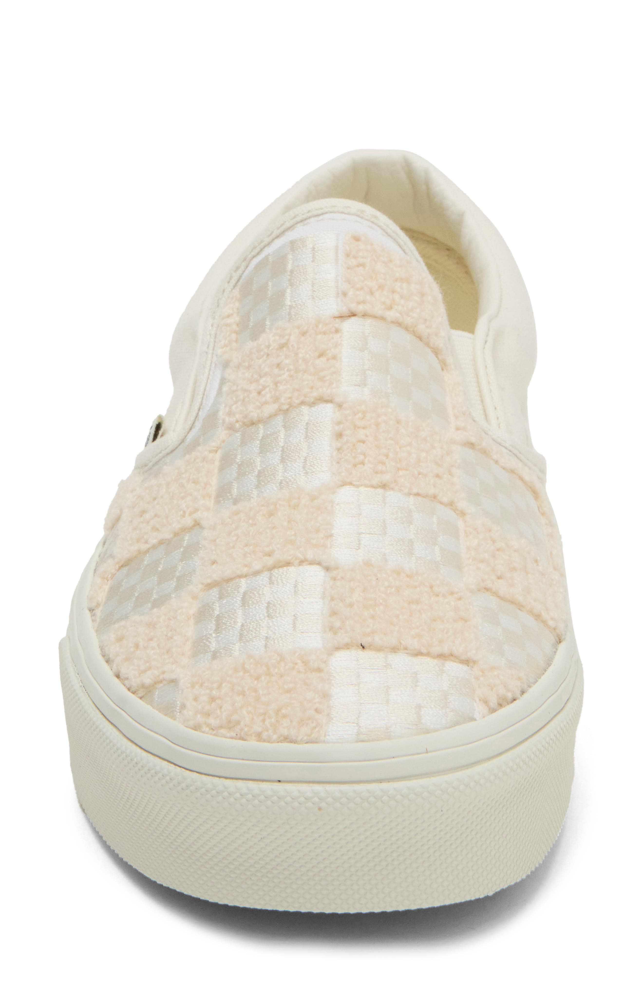 Classic Tufted Checkerboard Slip-On Sneaker, Alternate, color, MARSHMALLOW