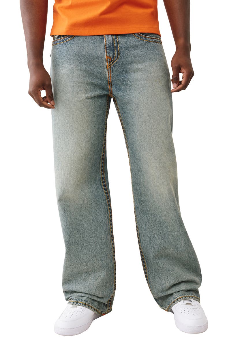 True Religion Vinny Super T Ultra Baggy Jeans, Main, color, Kelp Medium Wash