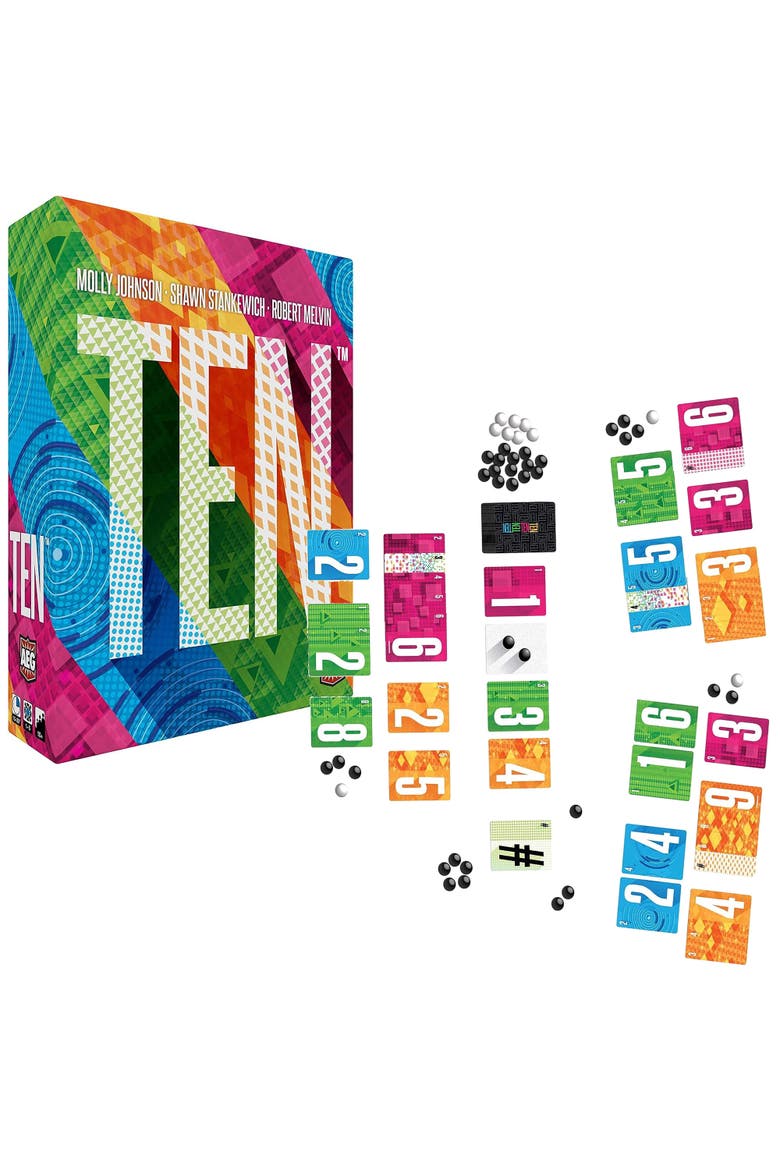 Ten - Push Your Luck Card Game, Ages 10+, Alternate, color, Multicolored