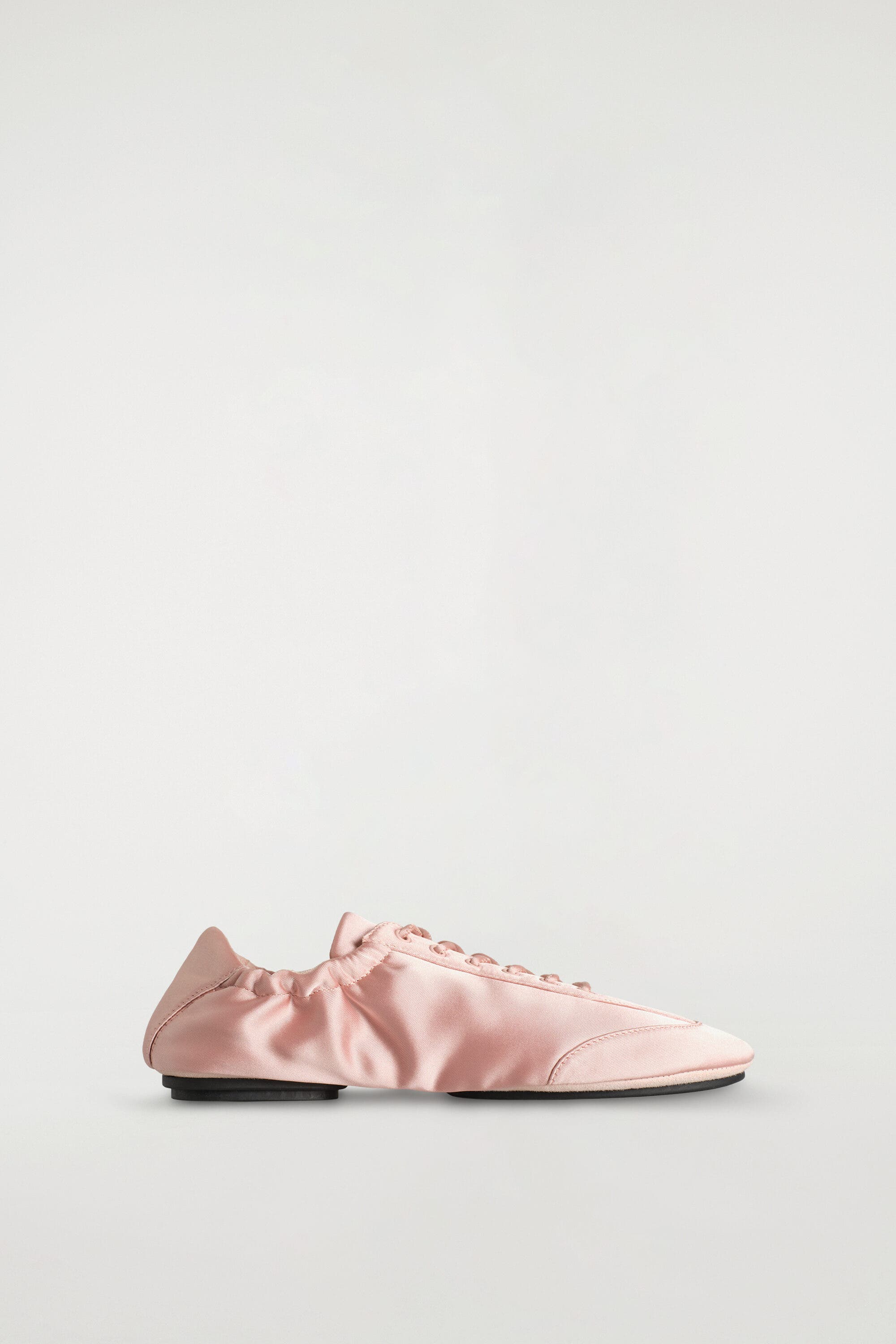 Satin-suede Ballet Sneakers, Main, color, POWDER PINK