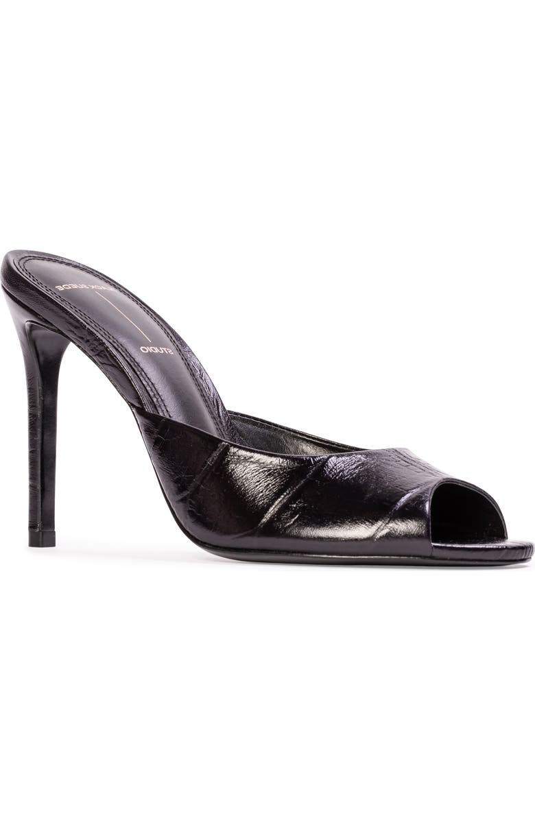 BLACK SUEDE STUDIO Alessia Croc Mule, Alternate, color, Black Croc Leather