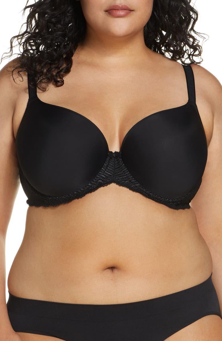 Wacoal La Femme Underwire T-Shirt Bra, Main, color, Black