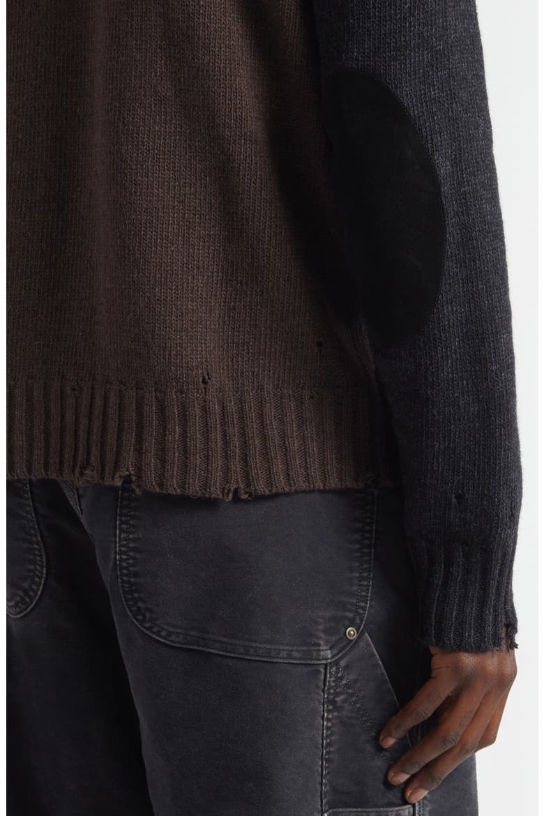 Distressed Wool Blend Cardigan, Alternate, color, COLOR BLOCK