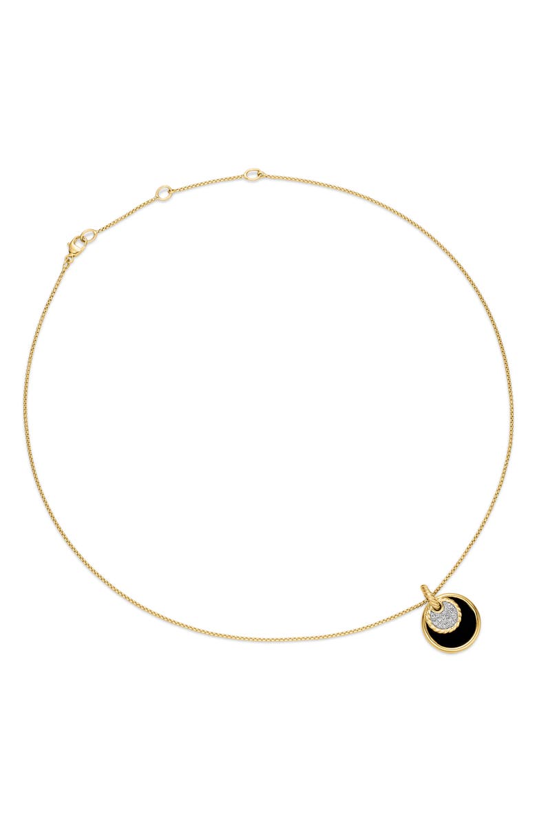 David Yurman Elements Double Pendant Necklace, Alternate, color, 18K Yellow Gold/ Diamond