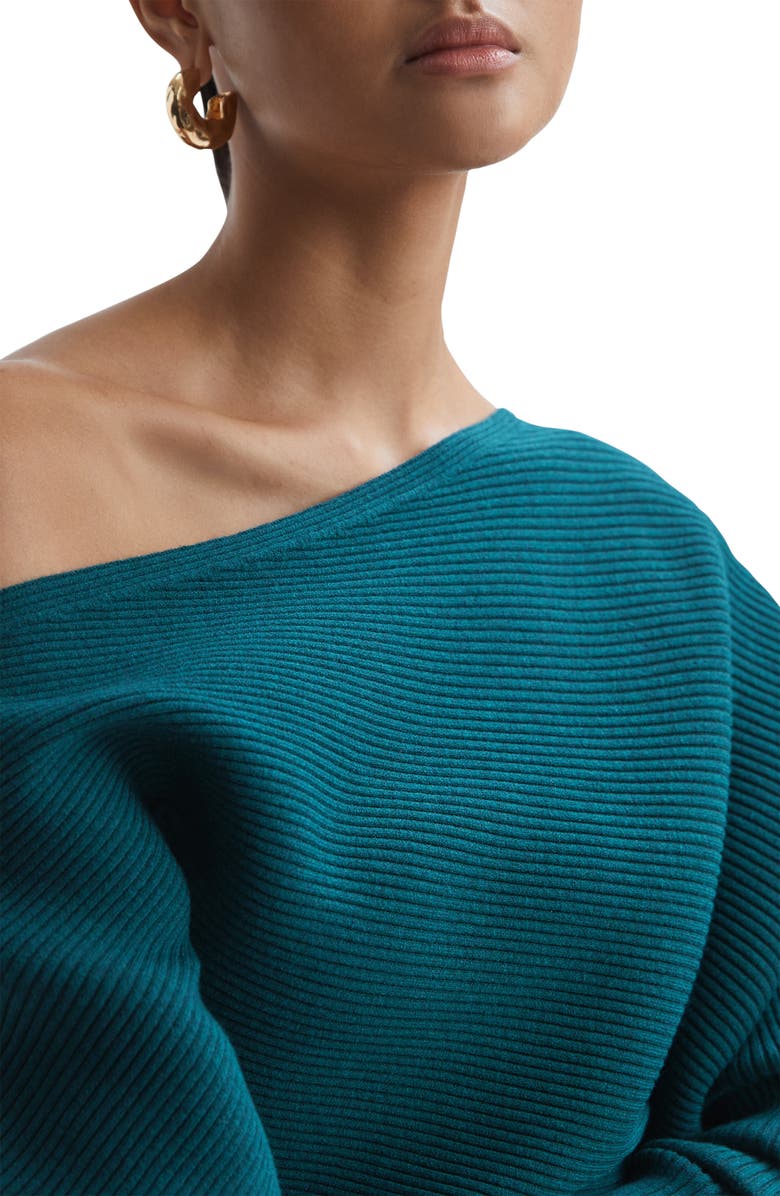 Reiss Lorna Rib Off the Shoulder Sweater, Alternate, color, 