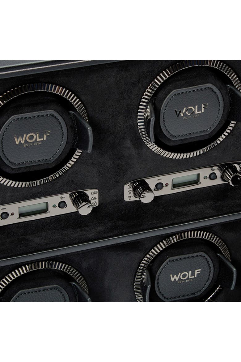 British Racing 6 Piece Watch Winder, Alternate, color, Black