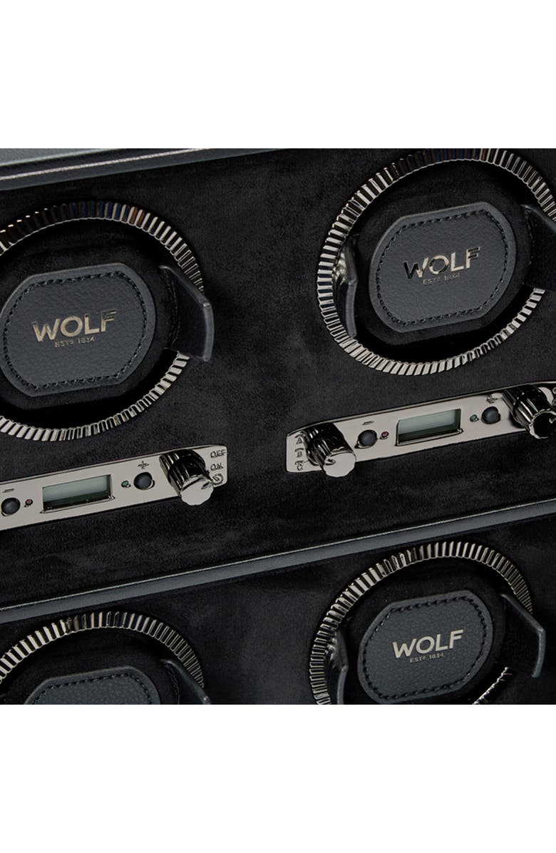 WOLF British Racing 6 Piece Watch Winder, Alternate, color, Black