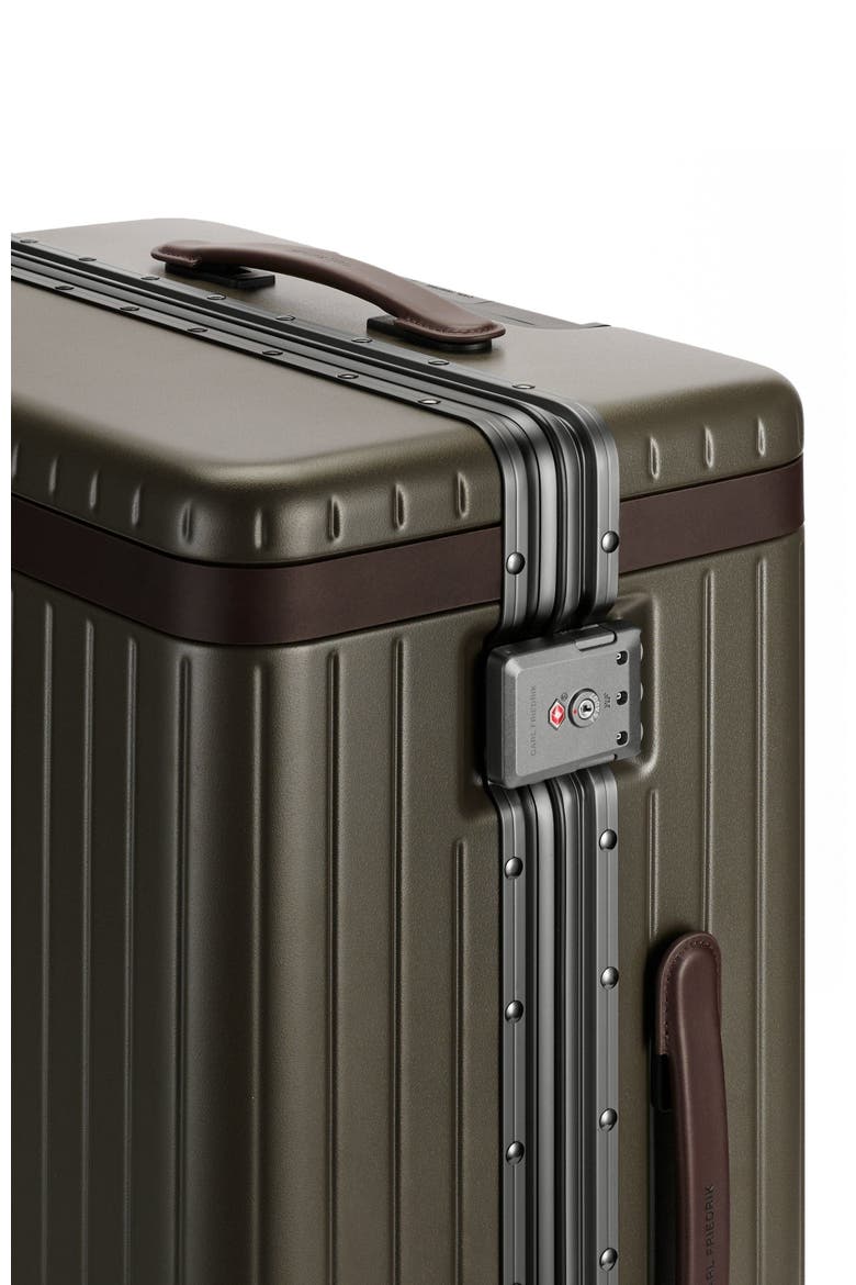 The Check-in Suitcase, Alternate, color, Dark Olive / Chocolate