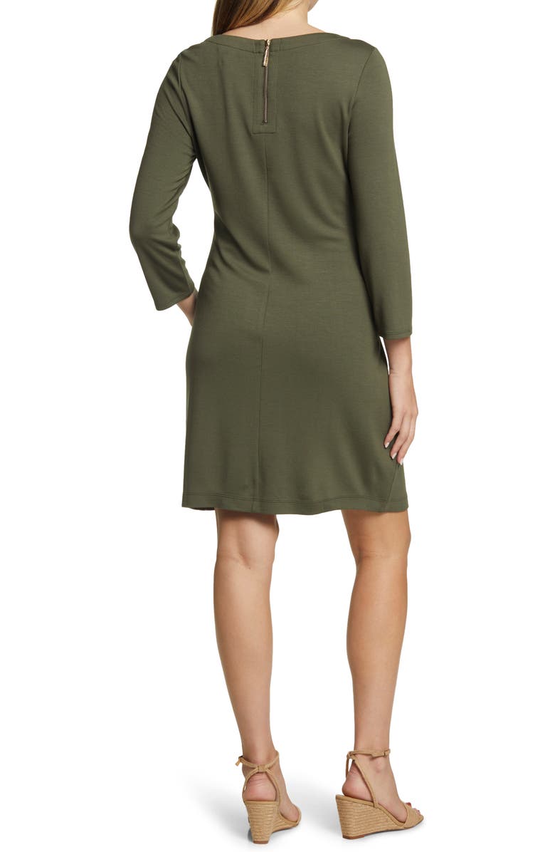 Tommy Bahama Darcy Three-Quarter Sleeve Minidress, Alternate, color, Banana Leaves