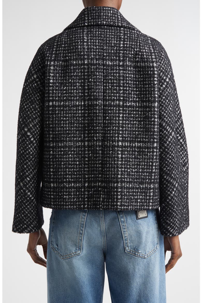 Double Breasted Plaid Crop Jacket, Alternate, color, QUADRI-CHECK-TARTAN