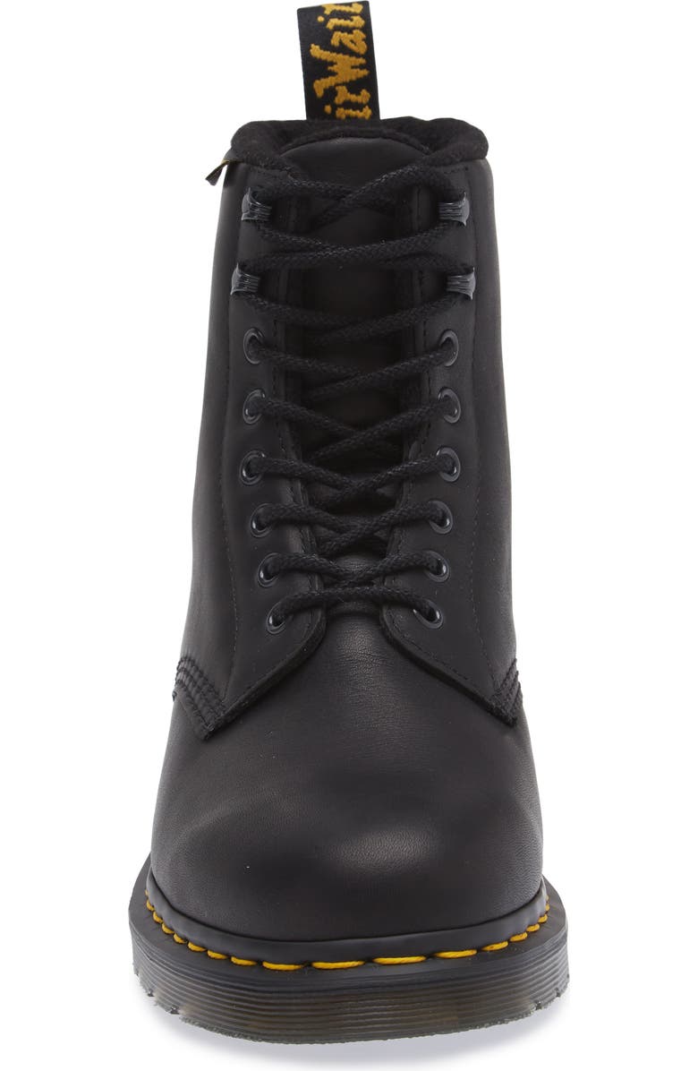 Dr. Martens 1460 Pascal Waterproof Fleece Lined Boot, Alternate, color, Black