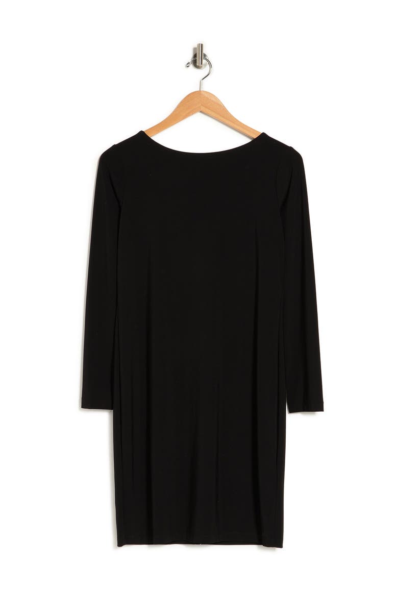Cowl Neck Sheath Dress, Alternate, color, BLACK