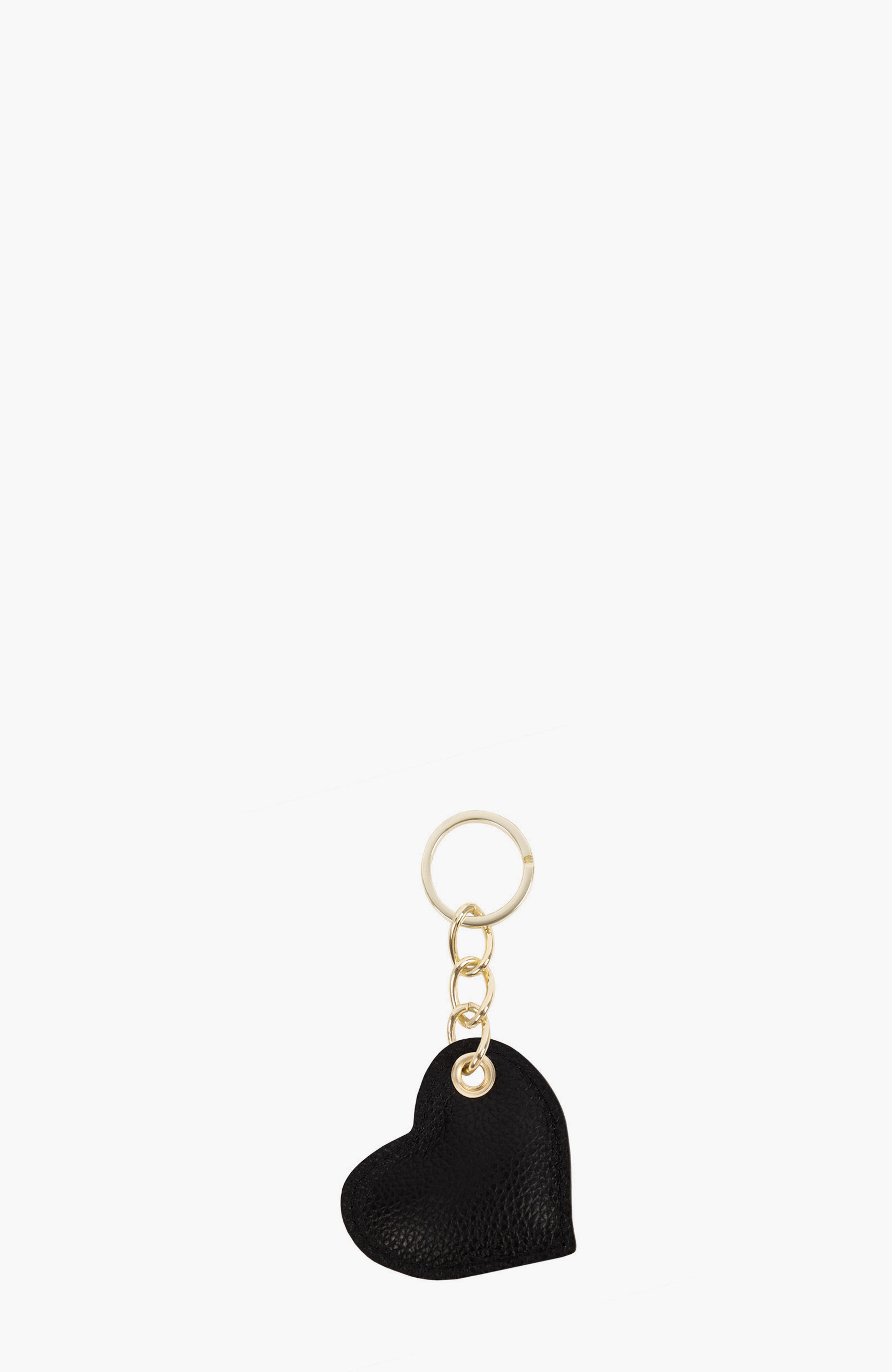 Muse 283 Leather Heart Keychain, Alternate, color, Black