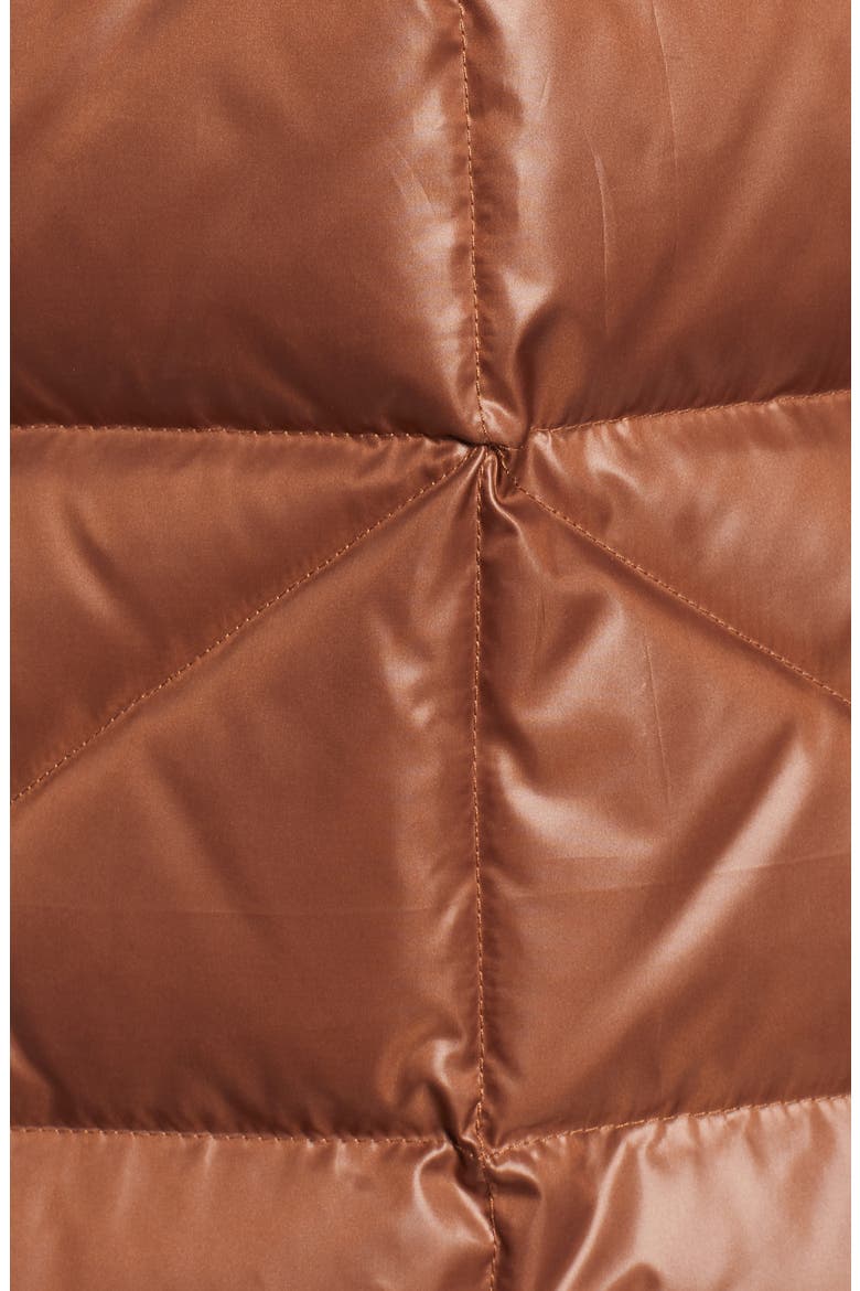 Cinched Sleeve Puffer Jacket, Alternate, color, RUST
