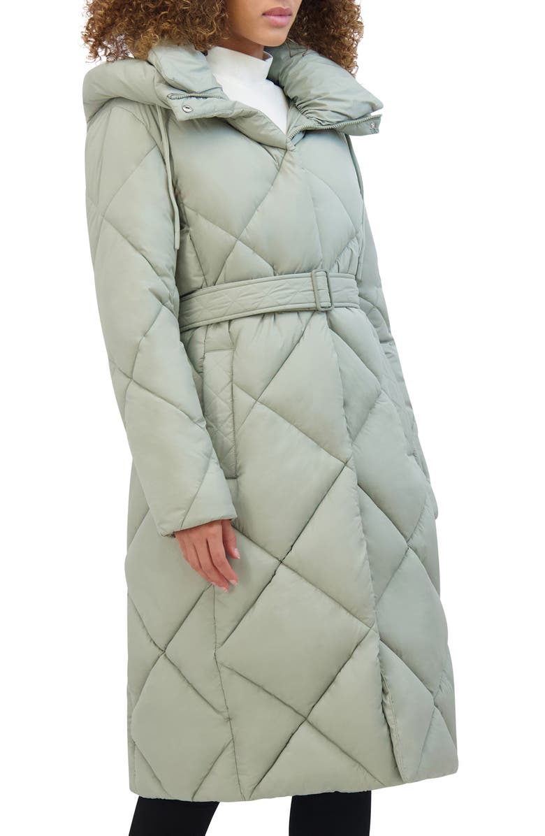 Kenneth Cole New York Powder Touch Matte Quilted Jacket, Alternate, color, Sage