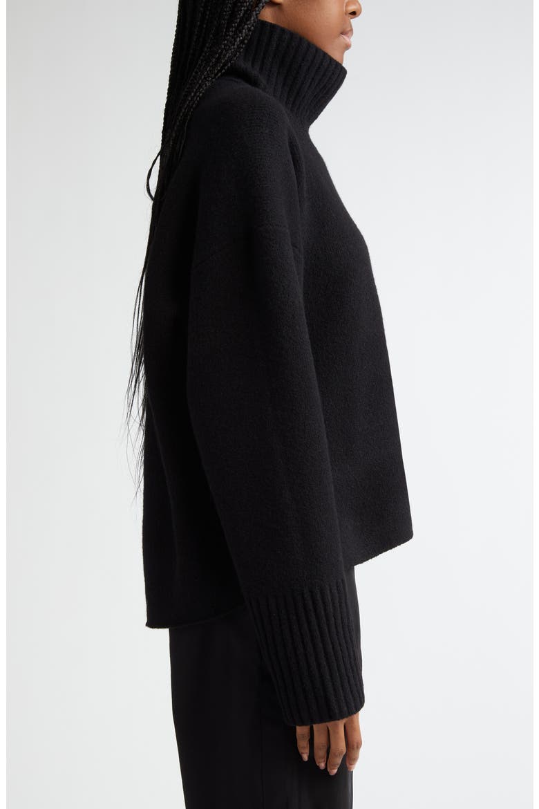 Sandra Cashmere & Wool Blend Turtleneck Sweater, Alternate, color, BLACK