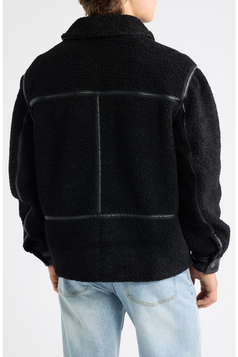 Quinley Faux Shearling Jacket, Alternate, color, BLACK