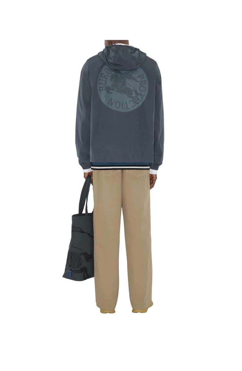 Burberry EKD Badge Nylon Hooded Jacket, Alternate, color, Magnet