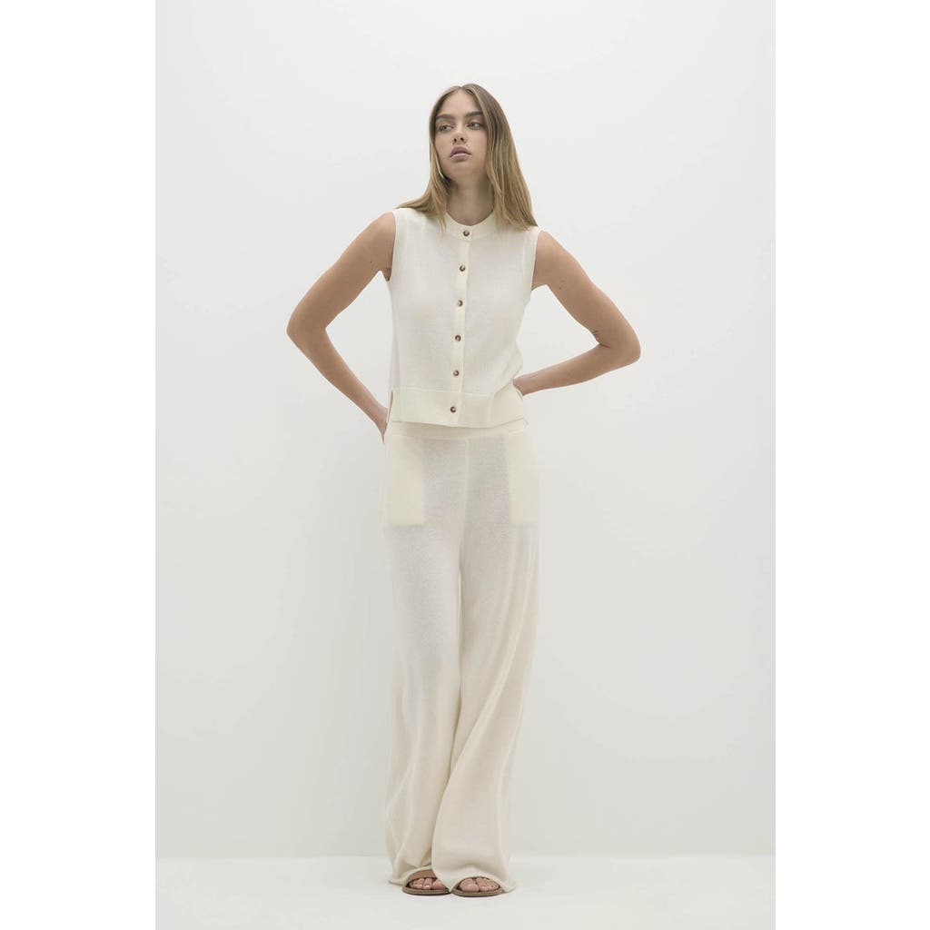 Naked Cashmere Emmaline Button-up Cashmere Sweater Vest In Sand