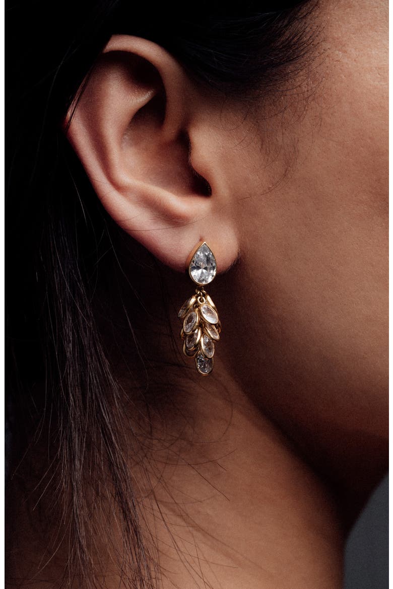 Petite Vermeil Crystal Drops, Alternate, color, Gold