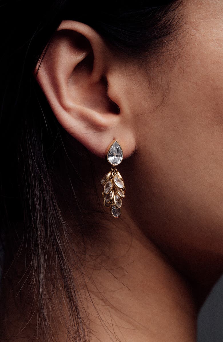 Freya Rose Petite Vermeil Crystal Drops, Alternate, color, Gold