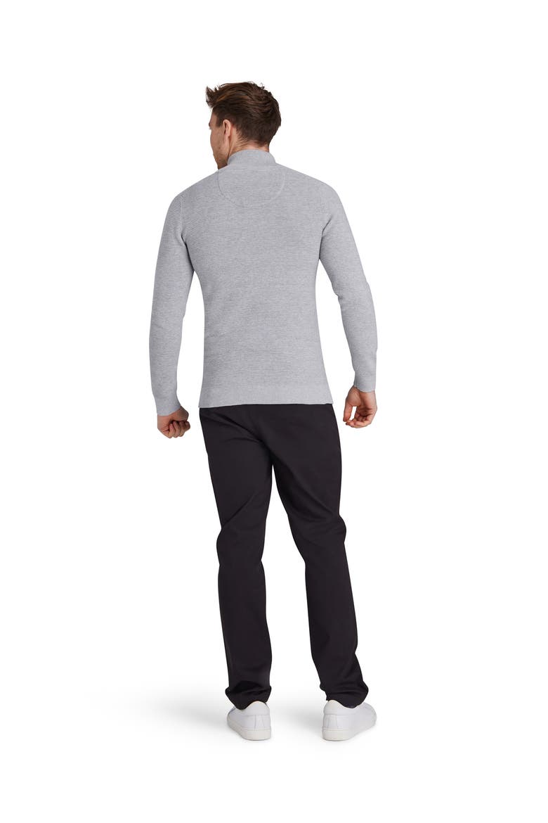 Classic Ribbed Quarter Zip Knit Jumper, Alternate, color, Grey