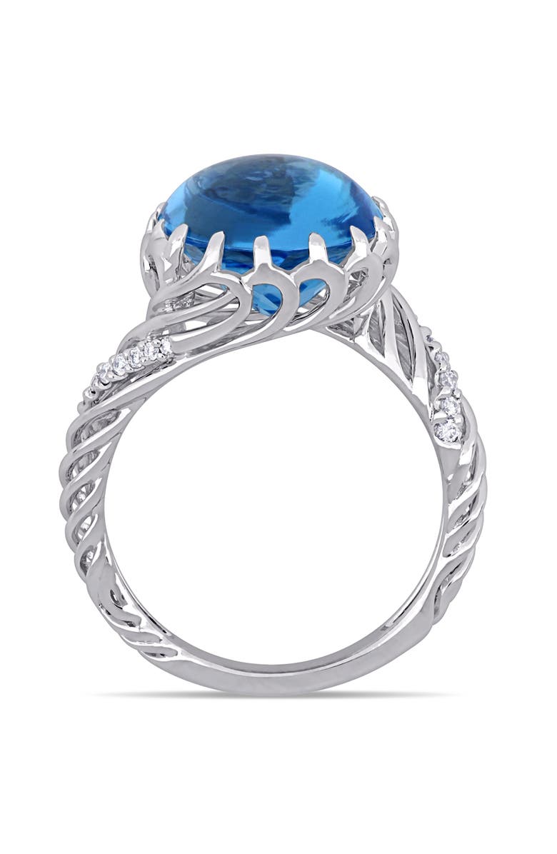 Julianna B. Swiss Blue Topaz & Diamond Ring 18k, Alternate, color, Topaz