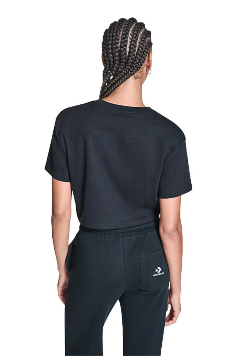 Star Chevron Cropped T-Shirt, Alternate, color, CONVERSE BLACK
