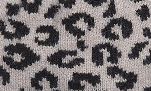 Area Stars Leopard Knit Beanie In Gray
