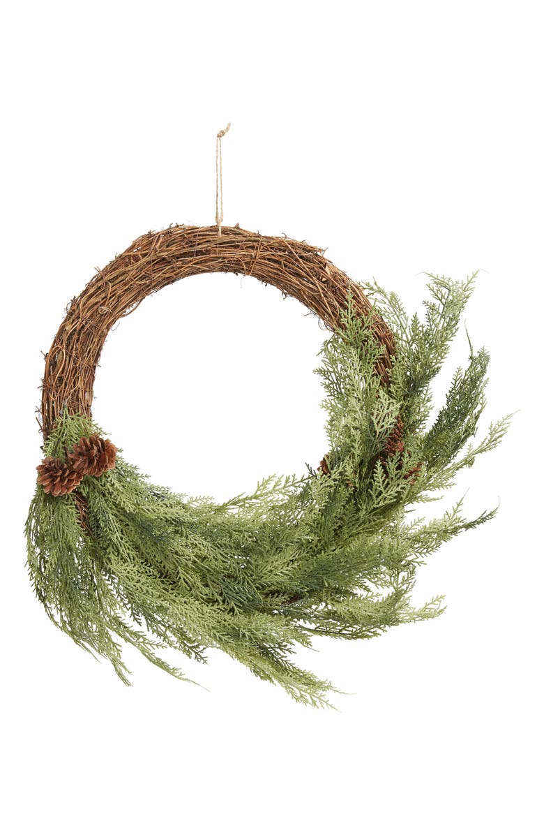 Nordstrom Pine Cone Wreath, Main, color, 