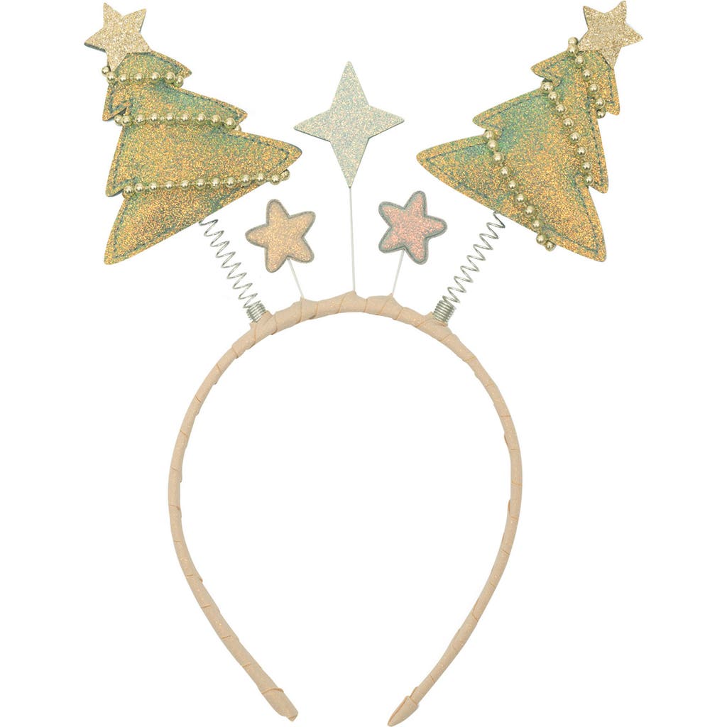 Mimi & Lula Kids' Christmas Tree Bopper Headband In Gold