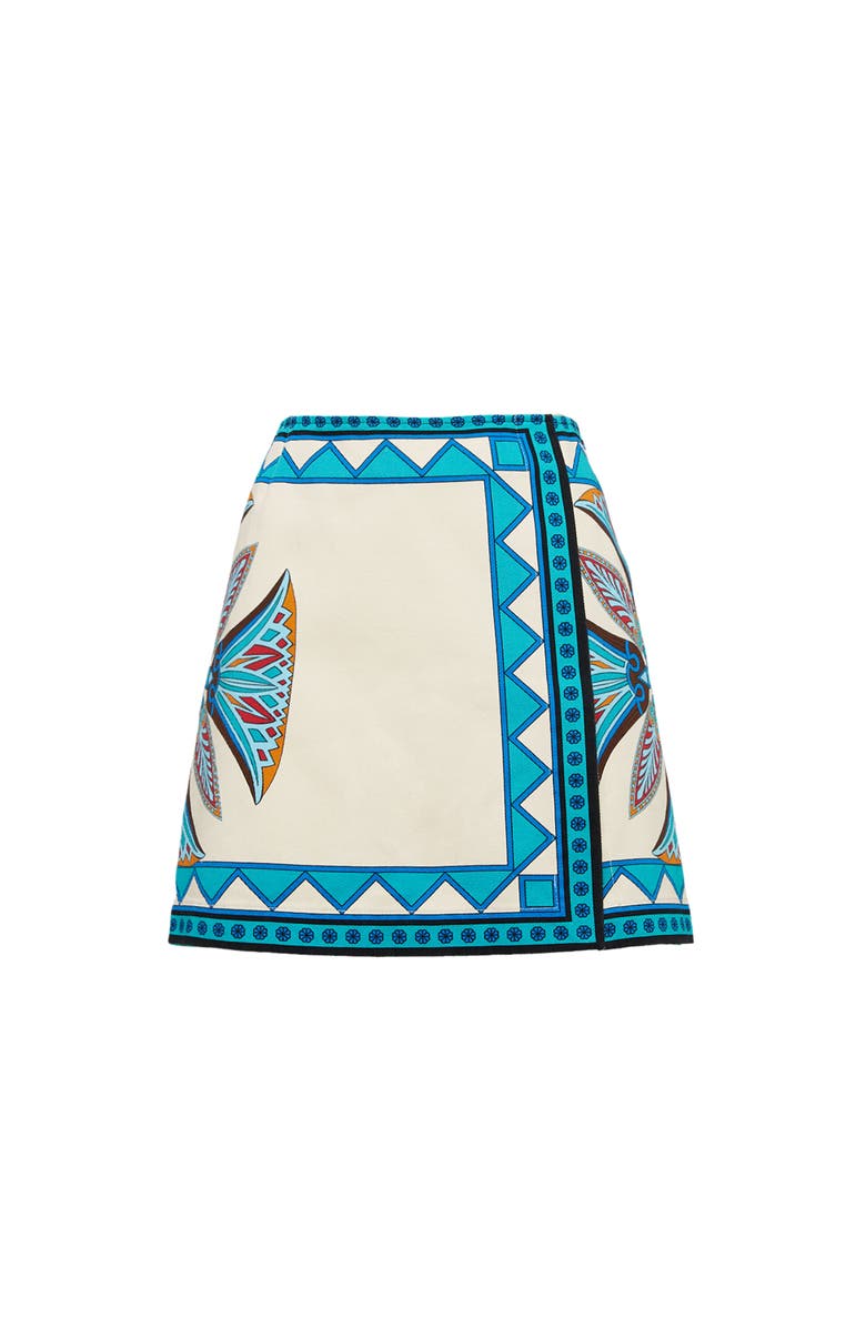 La DoubleJ Foulard Mini Skirt Lotus Placée Ivory, Alternate, color, Lotus Placée Ivory