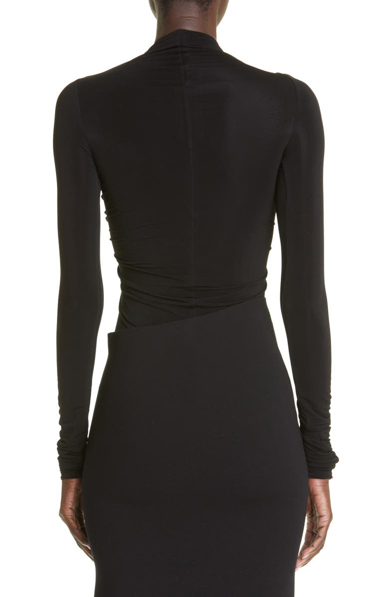 Rick Owens Gathered Asymmetric Maxi Skirt, Alternate, color, 